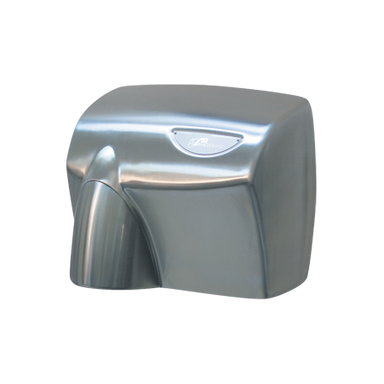 ASI JD Autobeam Hand Dryer With Satin Stainless Steel Finish and Satin Chrome Nozzle Front View