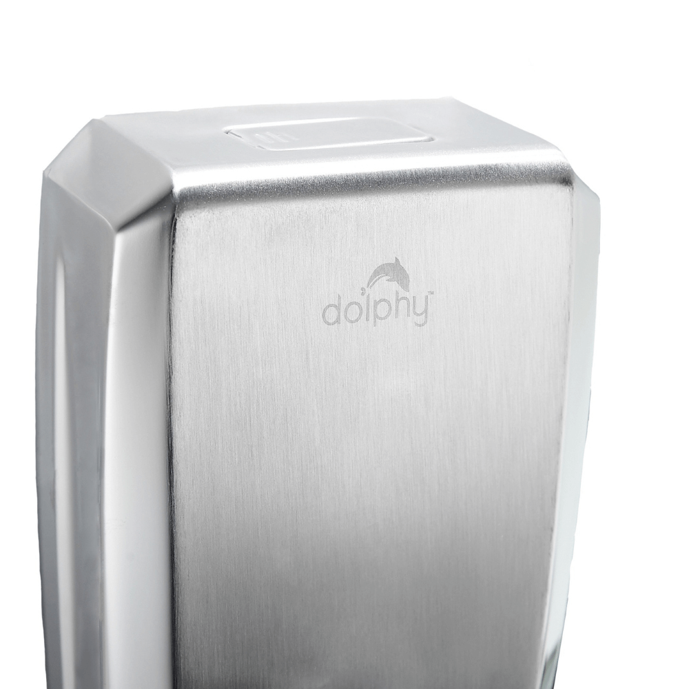 DOLPHY stainless steel soap dispenser 500ml top view showing wide refill opening
