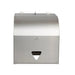 DOLPHY steel roll towel dispenser in silver stainless steel wall mounted Front View