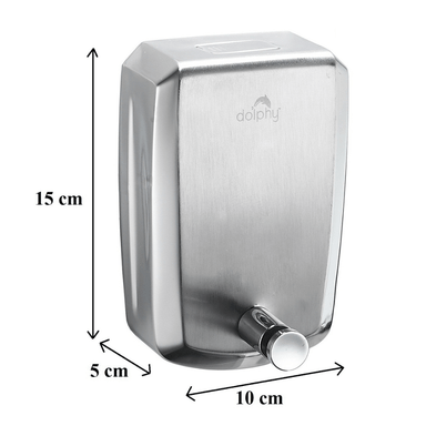 Dolphy Stainless Steel Liquid Soap Dispenser Technical Dimensions