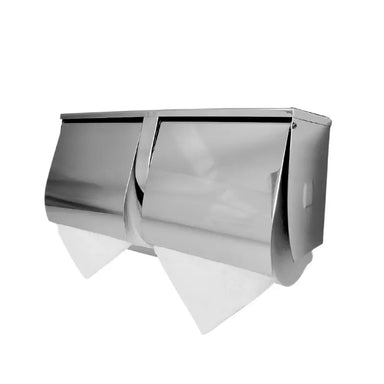 Dolphy Double Roll Holder with Shelf Chrome Stainless Steel