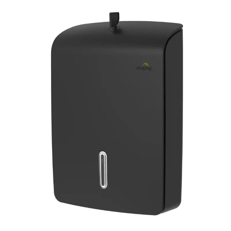 Dolphy Jumbo Plaza Ultraslim paper towel dispenser in black finish right view