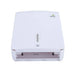 Dolphy Jumbo Plaza Ultraslim paper towel dispenser bottom view showing dispensing slot in black finish