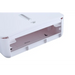Dolphy Jumbo Ultraslim paper towel dispenser open view showing M-fold paper towel loading in white finish