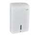 Dolphy Jumbo Ultraslim paper towel dispenser in white finish front view wall mounted