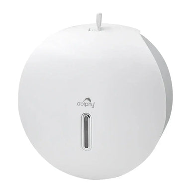 Dolphy PLAZA Jumbo Toilet Roll Dispenser - White Front View