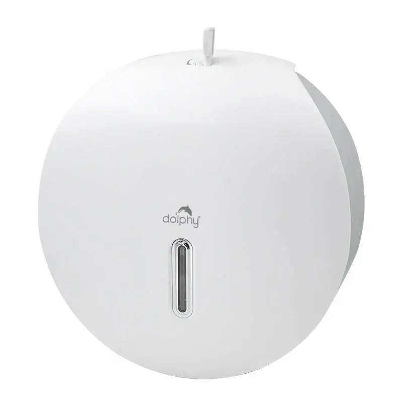 Dolphy PLAZA Jumbo Toilet Roll Dispenser - White Front View