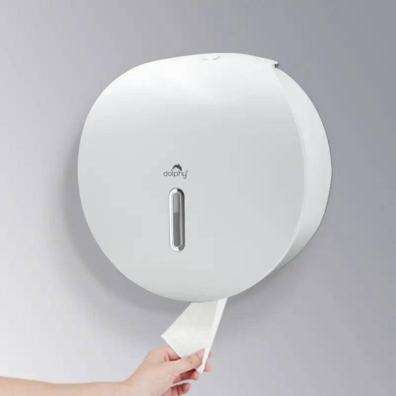 Dolphy PLAZA Jumbo Toilet Roll Dispenser in Use