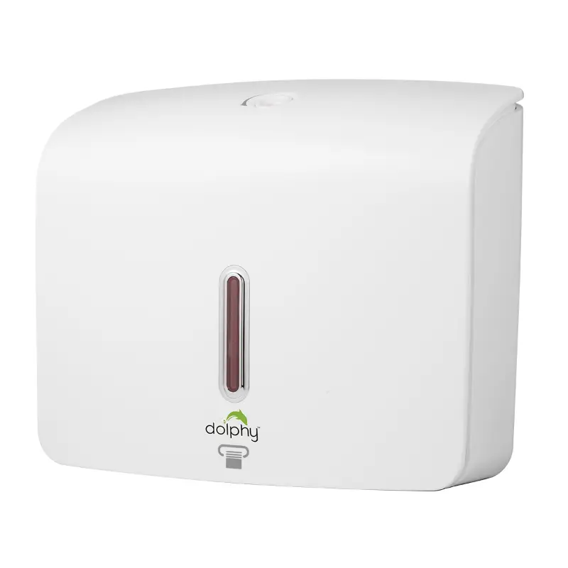 Dolphy Plaza Paper Towel Dispenser White Front View
