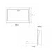 Dolphy Recessed Baby Station Stainless Steel – technical dimensions diagram showing 940mm width, 585mm height, 104mm closed depth and 495mm open extension