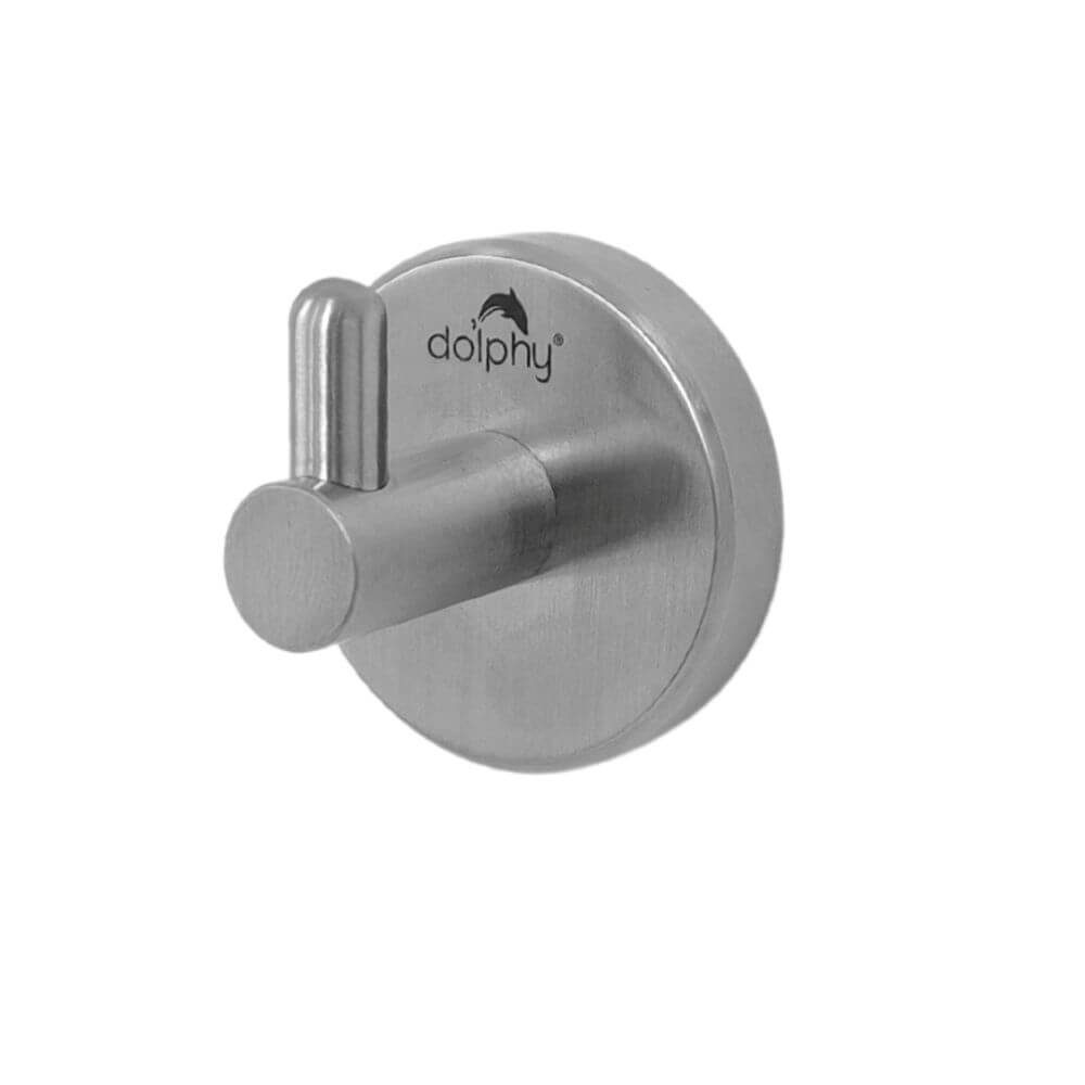 Dolphy Single Robe Hook Silver