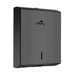 Dolphy slimline stainless steel paper towel dispenser in black finish wall mounted Front View
