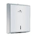 Dolphy stainless steel slimline paper towel dispenser in silver finish Front View
