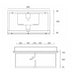 Dolphy Surface Mounted S/S Change Station – technical dimensions diagram showing 900mm width, 395mm height, and 360mm depth measurements