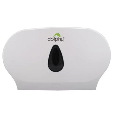 Dolphy Twin Jumbo Toilet Dispenser White Front View