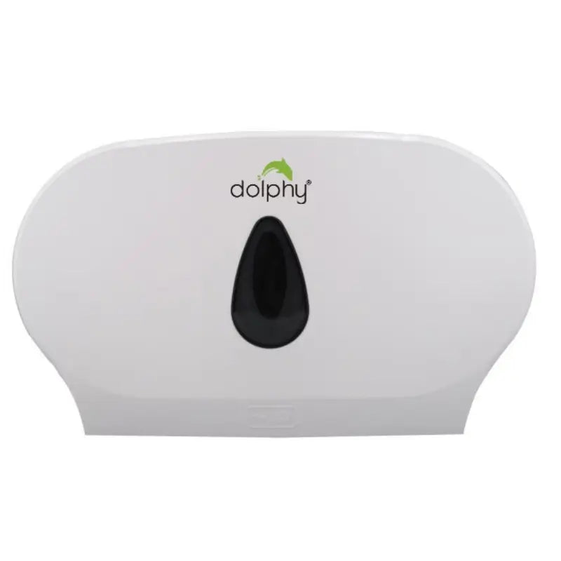 Dolphy Twin Jumbo Toilet Dispenser White Front View