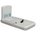 Dolphy Vertical Baby Change Station HDPE Plastic – open angled view showing changing surface, safety belt and warning label