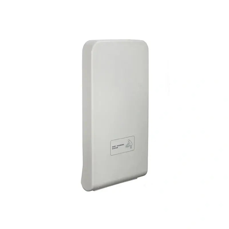 Dolphy Vertical Baby Station HDPE Plastic – closed wall-mounted position showing compact slim profile