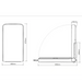 Dolphy Vertical Change Station HDPE Plastic – technical dimensions diagram showing 870mm x 480mm closed and 885mm x 458mm open measurements