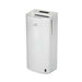 Dolphy White Jet Hand Dryer With Brushless Motor – right side angled view showing white ABS housing, top-entry hand slot and infrared sensor