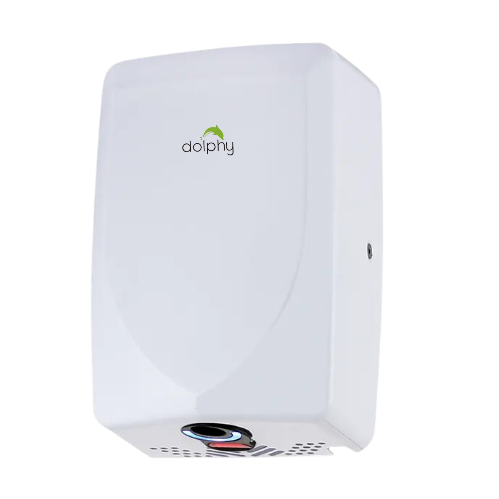 Dolphy White COMPACT Hand Dryer- ABS Left Side View