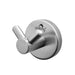 Dolphy Double Robe Hook - Concealed Fix Brushed Finish Front View