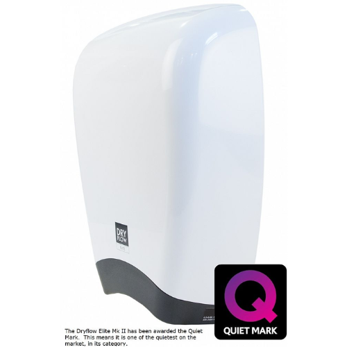 Dryflow Elite MK 2 Hand Dryer in White Left Side View