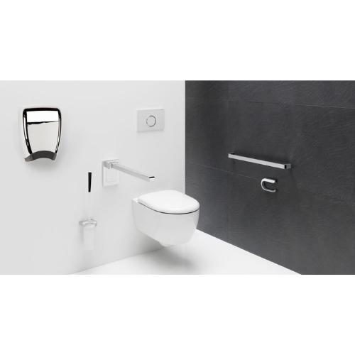 Dryflow Elite MK2 in Polished Chrome Next to Toilet