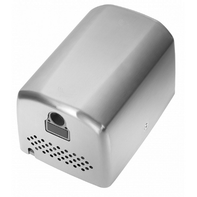 Dryflow Junior Plus Hand Dryer Brushed Satin Bottom Side View