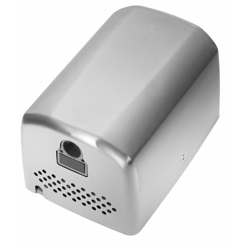 Dryflow Junior Plus Hand Dryer Brushed Satin Bottom Side View