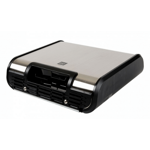 Dryflow elite hand dryer Mark 1 in Brushed Satin Bottom View