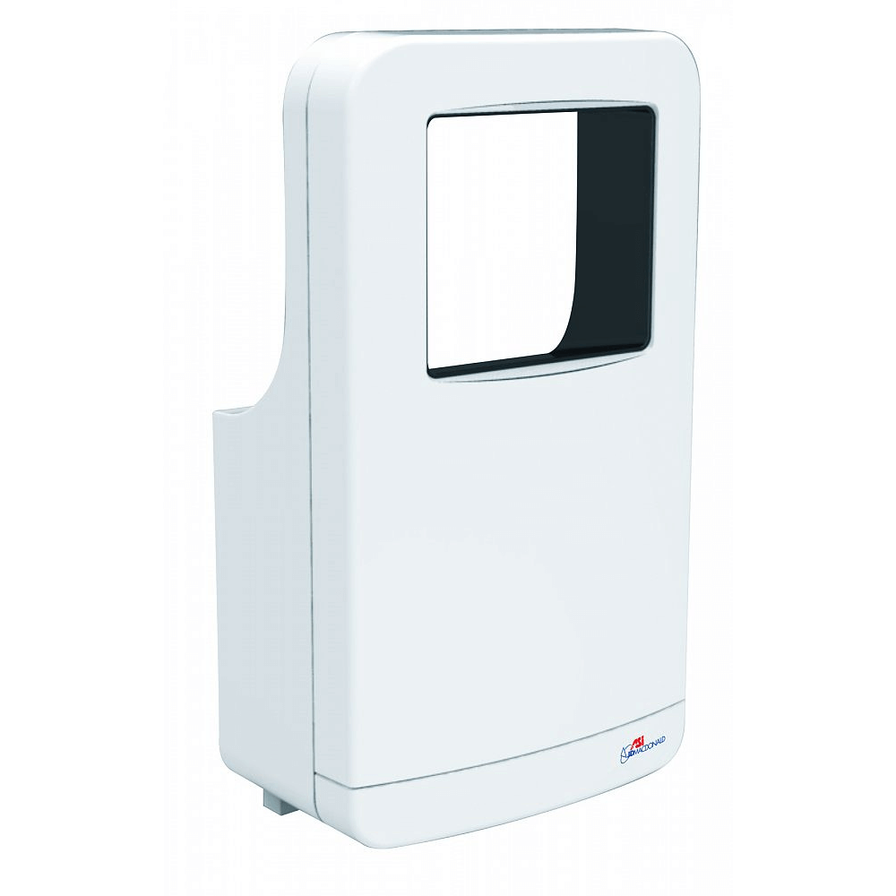 JD MacDonald Triumph Hand Dryer White Front View
