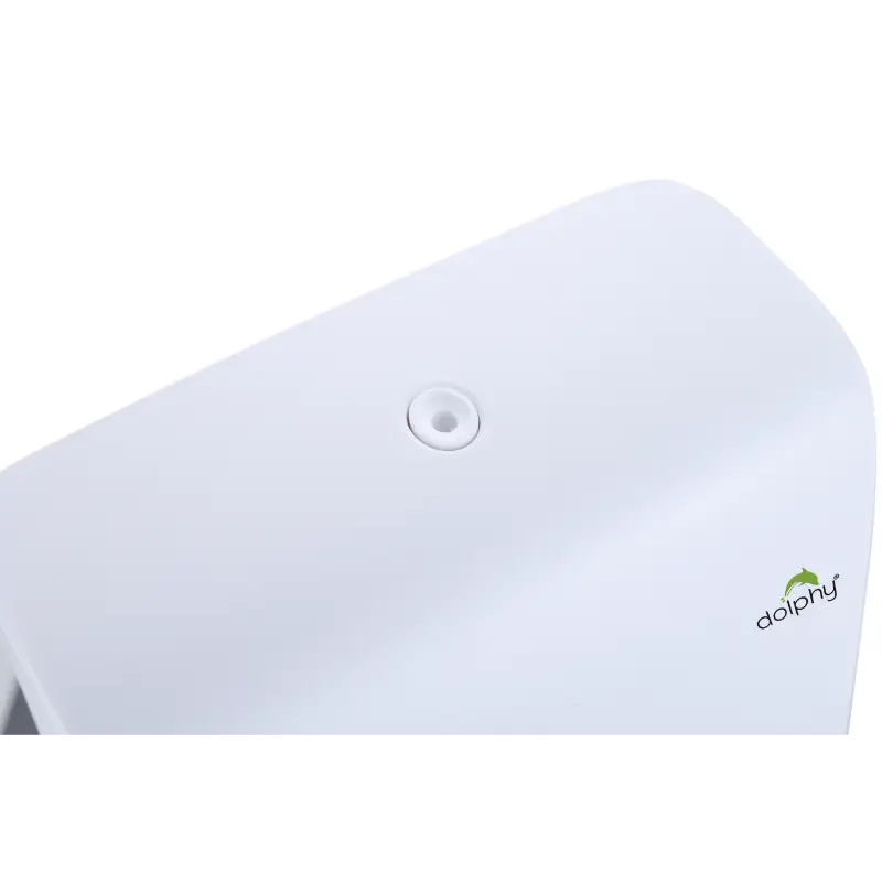 Jumbo ultra slim paper towel dispenser locking mechanism close-up view in black finish