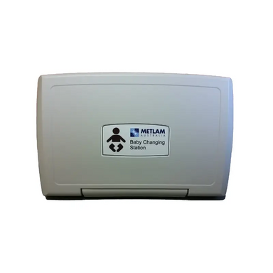 Metlam baby change station wall mounted horizontal closed position front view