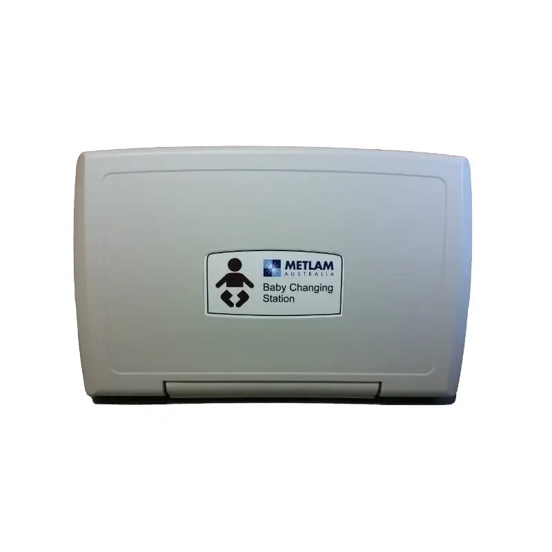 Metlam baby change station wall mounted horizontal closed position front view