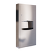 Metlam Paper Towel Dispenser Waste Receptacle Surface Mounted in Satin Stainless Steel Front View