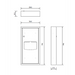 Metlam Surface Mounted Paper Towel Waste Unit Specifications Image