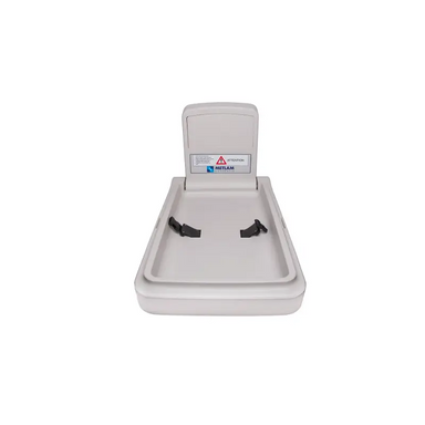 Metlam vertical baby change station wall mounted front view open position