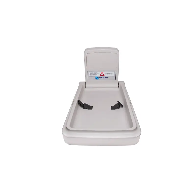 Metlam vertical baby change station wall mounted front view open position