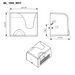 Metlam automatic operation ABS hand dryer in white front view ML_1800_WHT