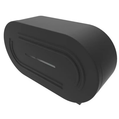 Metlam double jumbo toilet dispenser in matte black finish