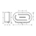 Metlam double jumbo toilet dispenser technical drawing and dimensions ML841DBL