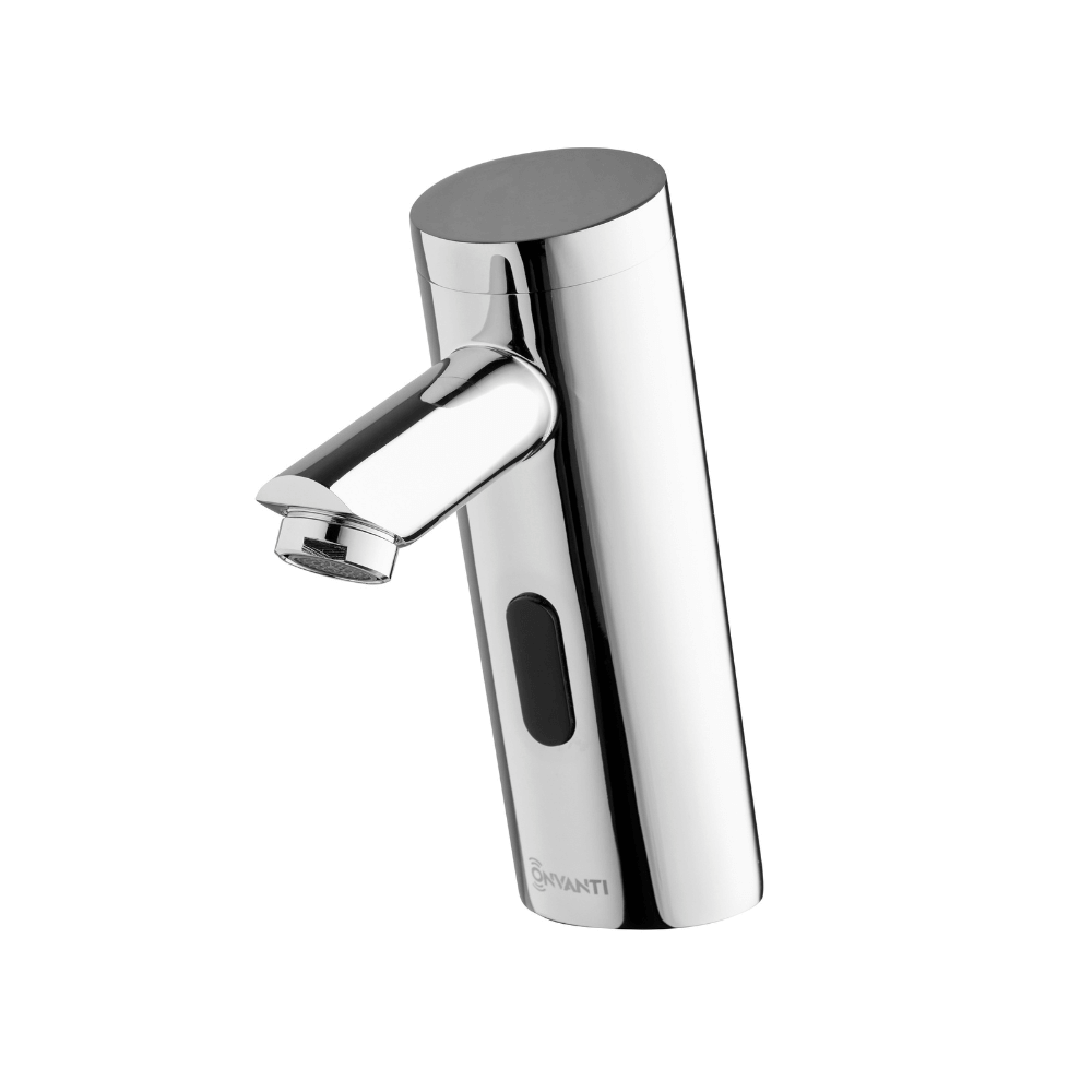 Onvanti Sensor Activated Basin Water Tap Chrome Finish Front View