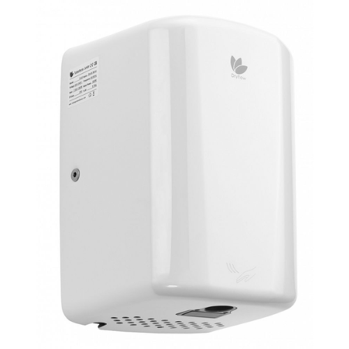 Turboforce hand dryer Front Right Bottom Side View in Ceramic White