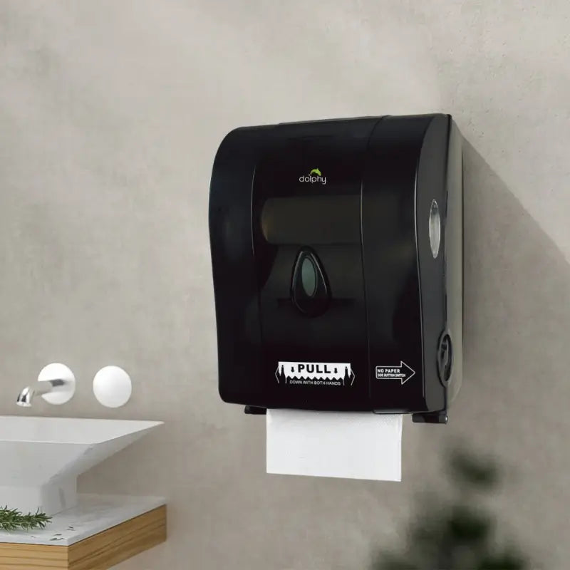 dolphy-semi-autocut-paper-towel-dispenser-installed-example