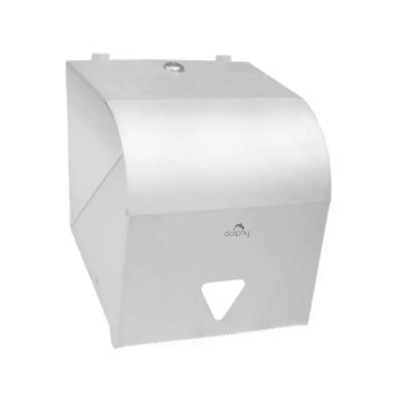dolphy stainless roll towel dispenser left view white