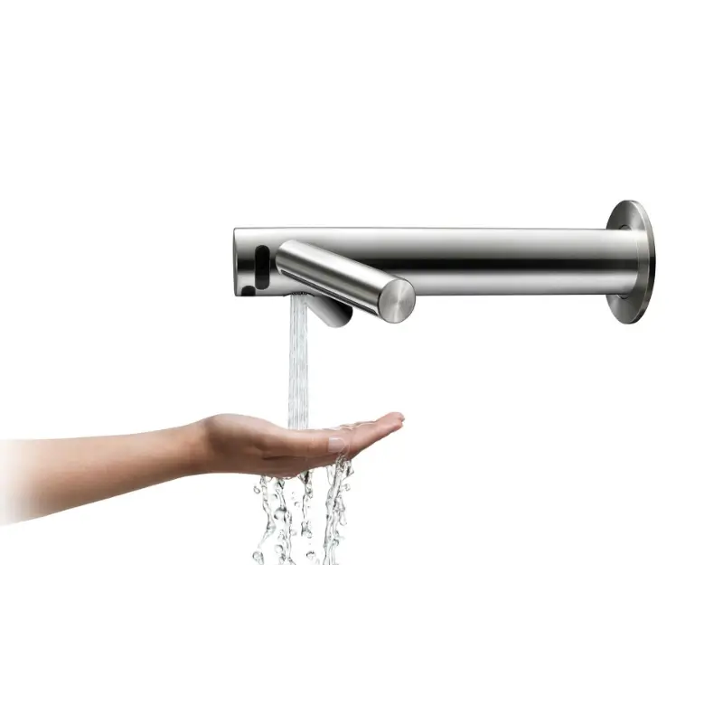 Dyson Airblade Wash+Dry washing hands at the sink using integrated tap
