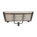 Underside view of the Metlam Accessible Folding Shower Seat showing stainless steel support frame, hinges, and compact laminate underside – AS1428 compliant construction.