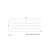 Top view technical drawing of Metlam CL991 folding shower seat dimensions, overall width 960mm, seat depth 360mm