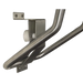 Close-up of Metlam Folding Shower Seat wall mounting bracket and stowage arm detail – demonstrates foldaway mechanism and surface-mount visible fix design.